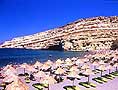 Matala beach, Crete, Greece.