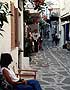 Typical cycladic alley in Parikia town of Paros